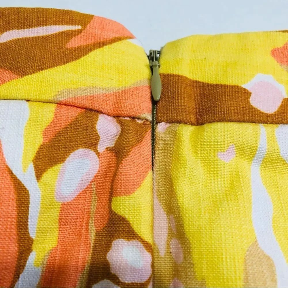 J. Crew Yellow Patterned Skirt (0) - Picture 5 of 5